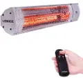 Vonroc Infrarot Heizstrahler Terrasse elektrisch [2000W] - Terrassenstrahler silber