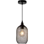 Lucide Hängeleuchte Mesh, einflammig, schwarz, Ø 15 cm