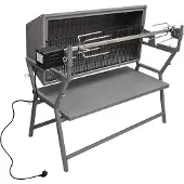 vidaXL BBQ Grill mit Drehspieß Eisen und Edelstahl