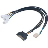 Akasa FLEXA FP3S, 0,3 m, SATA 15-Pin, Schwarz