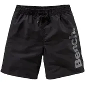 Bench Badeshorts ., Kinder, Gr. 158/164, N-Gr, schwarz, Microfaser, Polyester, unifarben, Badehosen Badeshorts, mit trendigem Logoschriftzug