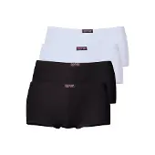 H.I.S. Panty H.I.S, Damen, Gr. 54, Jersey, schwarz-weiß (schwarz, weiß), Jersey, Obermaterial: 95% Baumwolle, 5% Elasthan, unifarben, körpernah, Unterhosen Panty, aus elastischer Baumwoll-Qualität