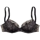 LASCANA Push-up-BH mit Bügel im angesagten Leo-Look, sexy Dessous