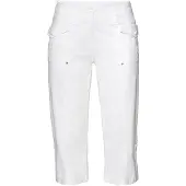 Sheego 3/4-Hose , Damen, Gr. 48, Normalgrößen, weiß, 97% Baumwolle, 3% Elasthan, unifarben, Hosen 3/4-Hose