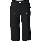 Sheego 3/4-Hose , Damen, Gr. 52, Normalgrößen, schwarz, 97% Baumwolle, 3% Elasthan, unifarben, Hosen 3/4-Hose