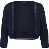 Vera Mont Bolerojacke "Bolero-Jacke figurbetont", Damen, Gr. 44, blau (night sky), Obermaterial: 92% Viskose CV. 8% Elasthan EL., Jacken Bolerojacke
