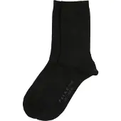 Falke Softmerino Damen Socken, 37-38, Schwarz, Uni, Schurwolle