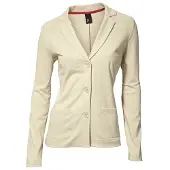 HEINE Jerseyblazer "Jersey-Blazer Jerseyblazer aus Baumwolle, ungefüttert", Damen, Gr. 46, braun (sand), Jersey, , Modisch, Blazer Jerseyblazer