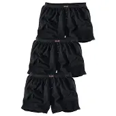 H.I.S. Weiter Boxer H.I.S, Herren, Gr. 9, 3 Stk., schwarz, Jersey, Obermaterial: 95% Baumwolle, 5% Elasthan, unifarben, bequem, Unterhosen Weiter Boxer, in legerer Passform, Topseller