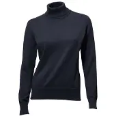 HEINE Rollkragenpullover "Rollkragen-Pullover", Damen, Gr. 48, blau (marine), 100% Baumwolle, unifarben, Pullover Rollkragenpullover