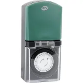 REV 0025710603, Täglicher Timer, Schwarz, Grün, Drehregler, 1 Tag(e), IP44, 230 V