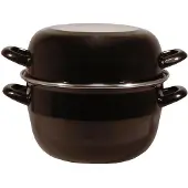 Hit Trading Mosselpan 24 cm Emaille Zwart