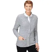 Witt Weiden Strickjacke in hellgrau-meliert | Gr.: 38
