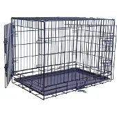Gebr. De Boon Hundedrahtkäfig 2 Türen schwarz 91 x 55 x 65 cm (zwart)