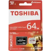 Toshiba EXCERIA M302-EA, 64 GB, MicroSDXC, Klasse 10, UHS-I, 90 MB/s, Schockresistent, Wasserfest