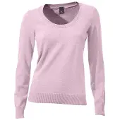 Linea Tesini By Heine Rundhalspullover "Rundhals-Pullover", Damen, Gr. 42, rosa (rosé), 100% Baumwolle, , unifarben, Pullover Rundhalspullover