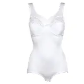 Susa Body "Einteiler ohne Bügel Einteiler ohne Bügel mit Stütz-Effekt", Damen, Gr. 110, Cup D, weiß, Basic, Bodys Body