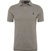 Ralph Lauren für Herren. 710548797011 Slim Fit Polohemd grau Polohemd (M), Lässig, Baumwolle, Kurzarm