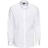 Olymp Businesshemd "Level Five body fit", Herren, Gr. 38, N-Gr, weiß, Web, Obermaterial: 97% Baumwolle, 3% Elastolefin, 2-Knopf-Manschette, Hemden Businesshemd