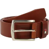 Tommy Hilfiger Ledergürtel "DENTON 3,5 cm breit" Robuster Ledergürtel mit Flag-Label, silberne Schnalle, verstellbar