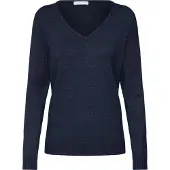 Vila "VIRIL V-NECK L/S KNIT TOP - NOOS" Materialmix, regular fit