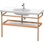 Duravit Möbel-Accessoires Handtuchhalter mit Ablage DuraStyle 9884, 1140x440mm, DS988401877, Farbe: Weiß Matt / Nussbaum Massiv