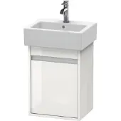 Duravit Ketho Waschtischunterbau wandhängend, 400x550x320 mm, eine Tür, Anschlag rechts, für Vero Handwaschbecken 070445, KT6630R2222, Farbe: Weiß Hochglanz Dekor
