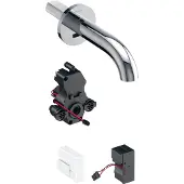 Geberit Piave Waschtischarmatur, Ausladung 170mm, ohne Mischer, Netzbetrieb, für UP-Funktionsbox, 116.261.21.1, Farbe: hochglanz-verchromt