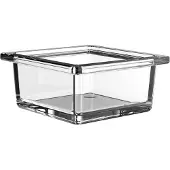 Emco liaison Glasschale (Reling) quadratisch, 97.5x48x97.5mm, chrom