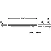 Duravit Duschwanne D-Code 1200 x 700 x 85 mm wei glatt 720094000000000