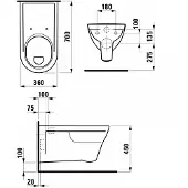 Laufen H8209530000001 F-WC wandh. barr-frei PRO LIBERTY