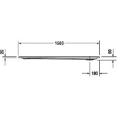 Duravit Starck Slimline Rechteck Duschwanne, 1500x750mm, weiß, 720128000000000, Farbe: Weiß