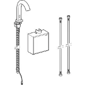Geberit Piave Waschtischarmatur, Ausladung 167mm, Batteriebetrieb, ohne Mischer, mit AP-Funktionsbox, 116.163.21.1, Farbe: hochglanz-verchromt