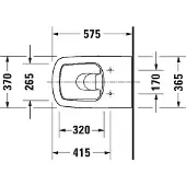 Duravit Stand-WC DuraStyle back to wall 57cm Tiefspüler, Abgang: waagerecht, 2150090000, Farbe: Weiß