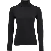 HEINE Rollkragenpullover "Rollkragen-Pullover", Damen, Gr. 38, schwarz, 100% Baumwolle, unifarben, Pullover Rollkragenpullover