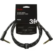 Fender Deluxe Series 099-0820-096 Schwarz 90 cm Winkelklinke - Winkelklinke Patchkabel