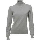 HEINE Rollkragenpullover "Rollkragen-Pullover", Damen, Gr. 50, grau (grau, melange), 100% Baumwolle, unifarben, Pullover Rollkragenpullover