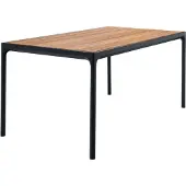 Houe Outdoortisch Four braun, Designer Henrik Pedersen, 160x75x90 cm