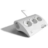 Ewent EW3935, 1,5 m, Drinnen, Weiß, Weiß, Kunststoff, 5 AC-Ausgänge