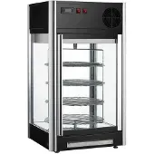 Saro Kuchenvitrine ISABELL, 108 Liter, Edelstahl-Kühlvitrine mit 4-seitiger Doppelverglasung, Maße (L x B x H): 470 x 470 x 870 mm