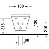 Duravit 2287150000 Wand-Bidet DuraStyle 540 mm m.ÜL,