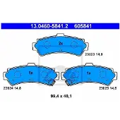 Ate Bremsbelagsatz, Scheibenbremse 13046058412 für NISSAN