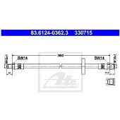 Ate Bremsschlauch 83612403623 für VAG