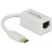 DeLOCK USB C auf Gigabit LAN Adapter 3.2 Gen 1, kompakt, 10/100/1000 Mbps