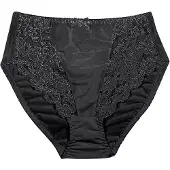 Sassa Slip , Damen, Gr. 38, 2 Stk., schwarz-weiß (weiß, schwarz), 85% Polyamid, 15% Elasthan, Unterhosen Slip