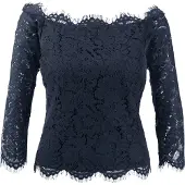 HEINE Spitzen-Bluse in nachtblau | Gr.: 44