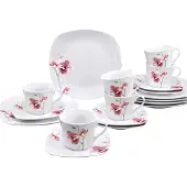 Creatable Kaffeeservice "Amelie Aiko, Kaffee-Service 18-tlg", weiß, 18 Stk., Porzellan, Geschirr-Sets, Kaffeeservice, Blumendekor