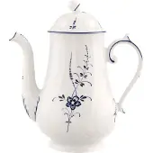 Villeroy & Boch Teekanne "Kaffeekanne Vieux Luxembourg 1,3 l weiß-blau", bunt (weiß, blau), Kannen, Teekanne