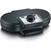 Severin WA 2106, 2 Waffel(n), Kreis, Abbildung, Schwarz, 1200 W