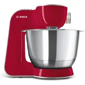 Bosch Küchenmaschine "Serie 4 MUM58L20, Durchlaufschnitzler, Mixer, grau" 3 Scheiben, Schüssel, Knethaken/Rühr-/Silikonbesen, spülmaschinenfest